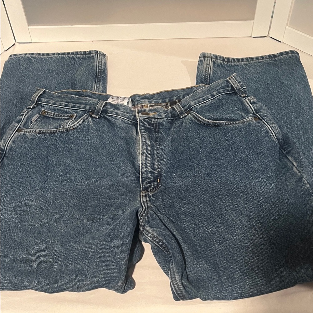 Carhartt relaxed fit jeans lined 36x30 marked 38x32